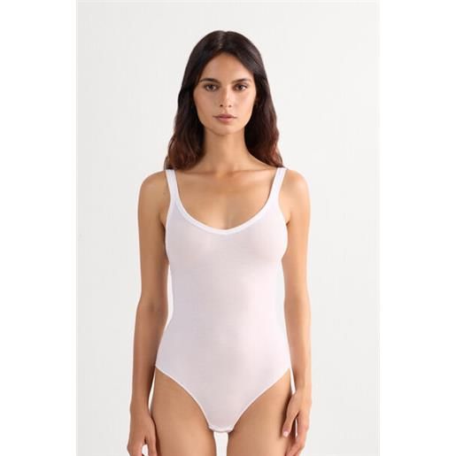 Intimissimi body a canotta in cotone ultralight cotton bianco