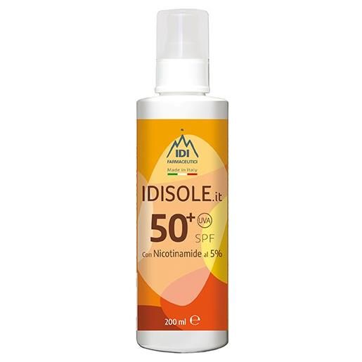 Idisole-it protezione solare molto alta spf 50+ spray corpo macchie cutanee 200 ml