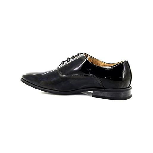 Goor scarpe oxford da uomo da sera/uniforme nero vernice, m710, nero