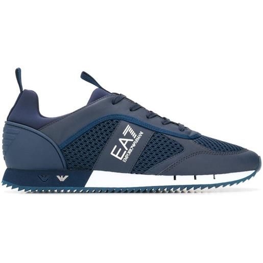 Ea7 Emporio Armani sneakers con logo laterale - blu