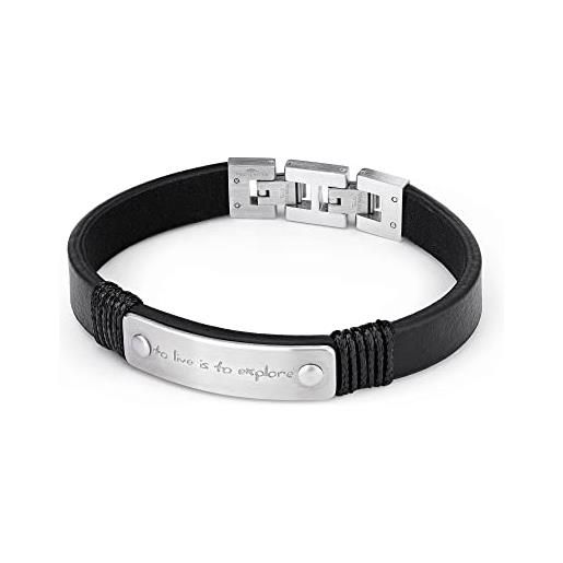 Fynch Hatton bracciale fhj-0048-b-19 argento, 19 cm, acciaio inossidabile, nessuna pietra preziosa