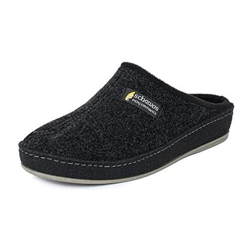 SCHAWOS pantofole in feltro da uomo 6030 con plantare, suola antiscivolo