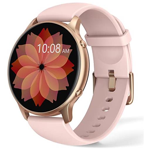 TUYOMA smartwatch donna, 1,32 schermo tattile orologio smart watch, ip68 impermeabile, con cardiofrequenzimetro da polso, ossimetro, monitor sonno, notifiche messaggi, per android i. Phone