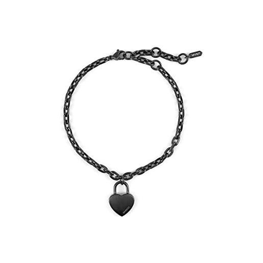 Mvmt braccialetto da donna collezione heartlock bracelet nero - 28200192