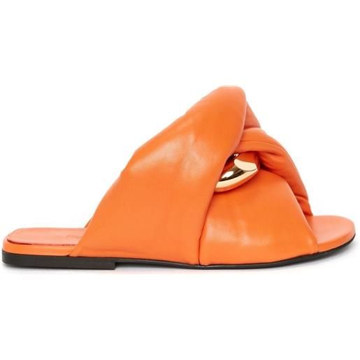 JW Anderson sandali slides chain twist - arancione