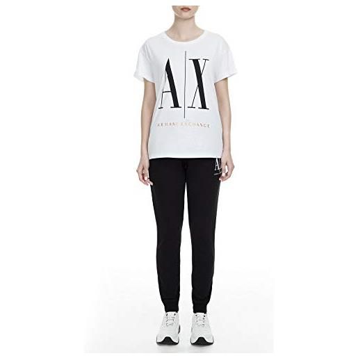 ARMANI EXCHANGE icon project jogger pantaloni sportivi, pantaloni sportivi, donna, bianco, m