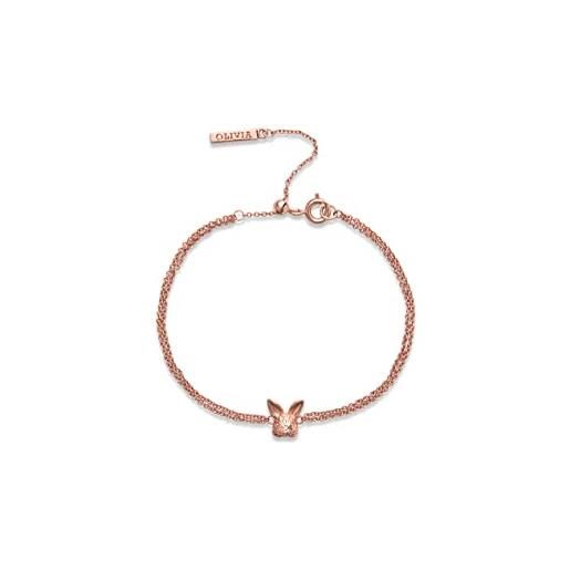 Olivia Burton braccialetto a catena da donna collezione 3d bunny oro rosa - objamb96