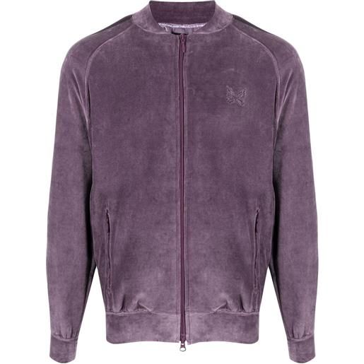 Needles giacca con effetto velluto - viola