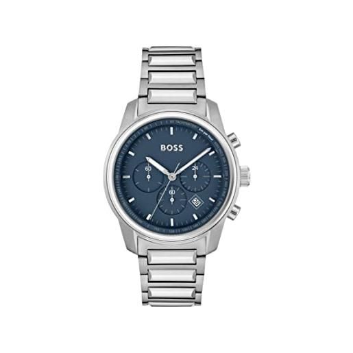 Boss orologio con cronografo al quarzo da uomo con cinturino in acciaio inossidabile argentato - 1514007