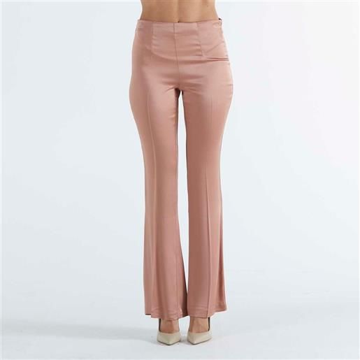 Solotre pantalone con spacco rosa cipria