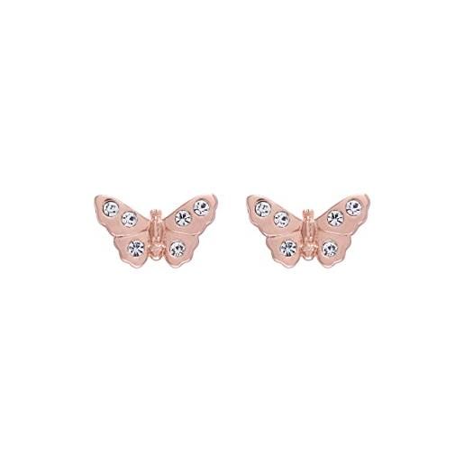 Olivia Burton orecchini a perno da donna collezione 3d butterfly oro rosa - objmbe13