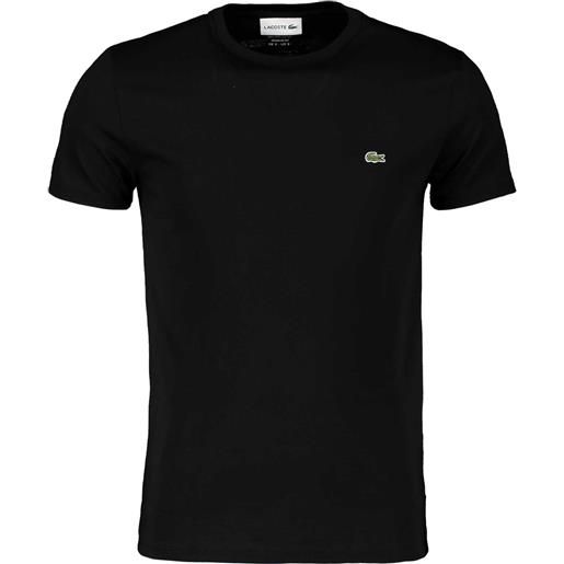 LACOSTE t-shirt logo in cotone pima nero