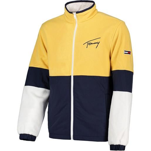 TOMMY JEANS giacca bi-materiale color block
