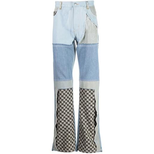 MISBHV jeans con design patchwork - blu