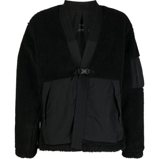 Maharishi giacca con inserto in shearling sintetico - nero
