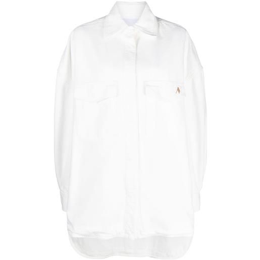 The Attico giacca-camicia con ricamo - bianco