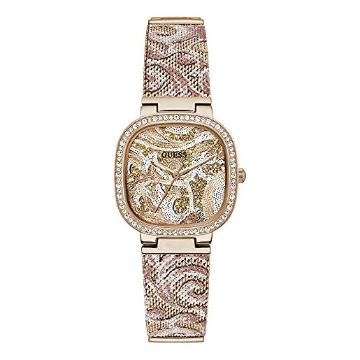 GUESS women's quartz watch with stainless steel strap, rose gold, 13.5 (model: gw0304l3)