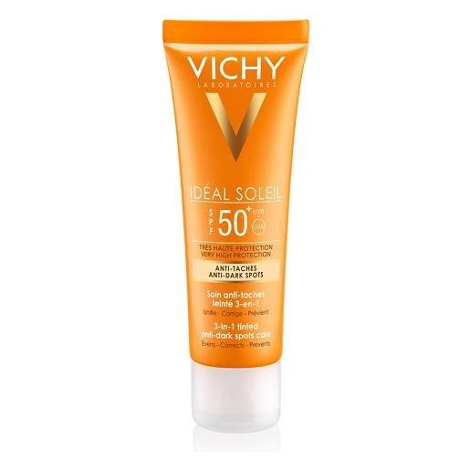 Vichy idèal soleil trattamento antimacchie colorato 3in1 spf 50+ protezione viso 50 ml