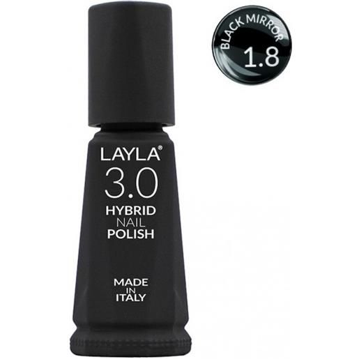 LAYLA 3.0 hybrid nail polish - smalto per unghie n. 1.8 black mirror
