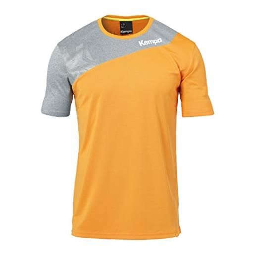 Kempa core 2.0, maglia per bambini, fresh orange/dark grau me, 116