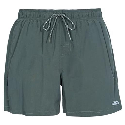 Trespass luena - pantaloncini da uomo con interno in rete, colore: oliva, taglia m