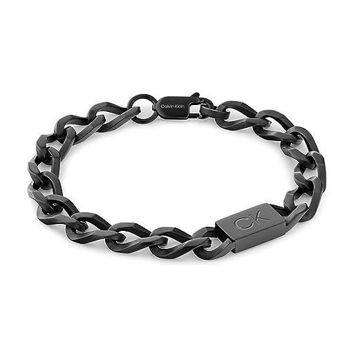 Calvin Klein braccialetto a catena da uomo collezione outlook nero - 35000255