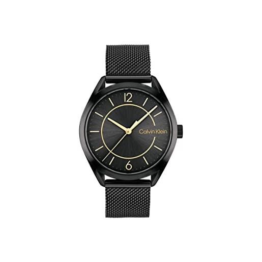Calvin Klein orologio analogico al quarzo da donna con cinturini in acciaio inossidabile black