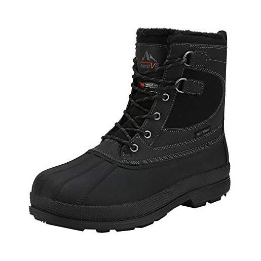 ZHNSHM Stivali da Neve da Uomo in Pelliccia Foderato Antiscivolo Stivali Invernali Caldi Foderati Trekking Scarpe da Trekking All'aperto Stivaletti