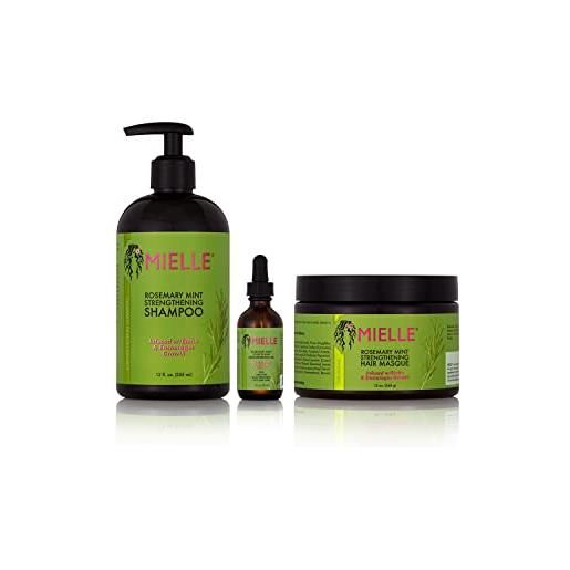 Mielle Organics mielle /rosmarino menta rinforzante/shampoo/maschera per capelli/olio per il cuoio capelluto e capelli rinforzante (siero) / offerte/set regalo