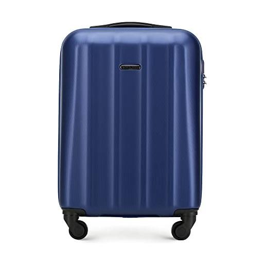 WITTCHEN valigia da viaggio bagaglio a mano valigia da cabina valigia rigida in policarbonato con 4 ruote girevoli serratura a combinazione maniglia telescopica cruise line taglia s blu