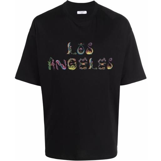 Opening Ceremony t-shirt los angeles con stampa spazzola - nero