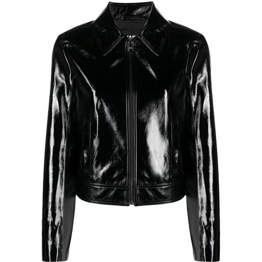 Karl Lagerfeld giacca in finta pelle - nero