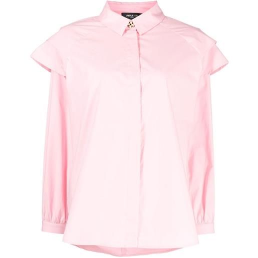 Paule Ka camicia con ruches - rosa