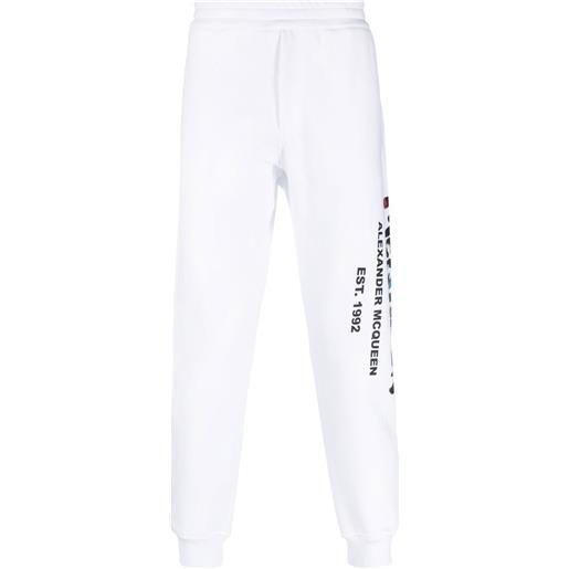 Alexander McQueen pantaloni sportivi con stampa - bianco