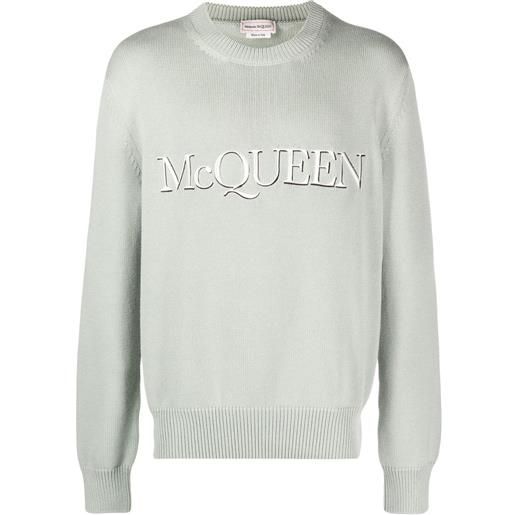Alexander McQueen maglione con ricamo - verde