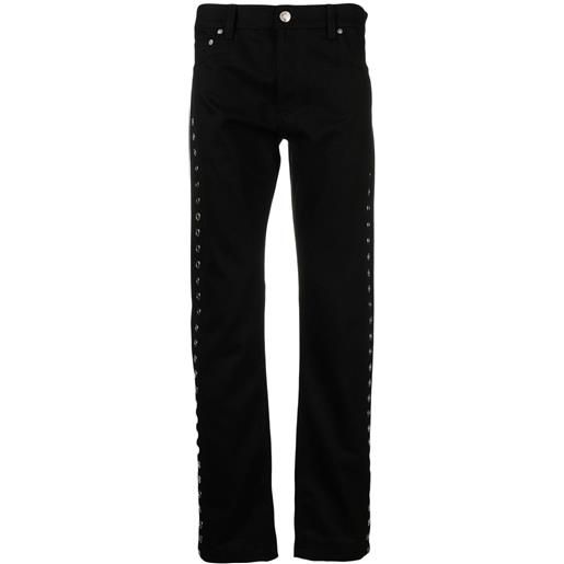 Alexander McQueen jeans con occhielli - nero