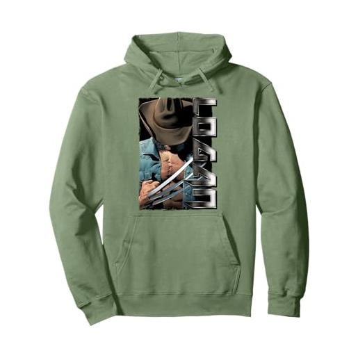 Marvel x-men wolverine old man logan profile felpa con cappuccio
