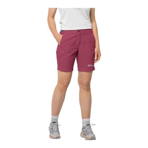 Jack Wolfskin hilltop trail shorts w, pantaloncini donna, sangria rosso, 38