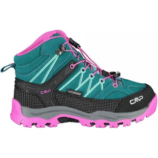 Cmp kids rigel mid trekking shoes wp lake/pink fluo junior