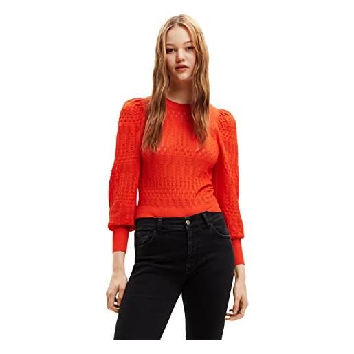Desigual jers_ona 7002 orange maglione, colore: arancione, m donna