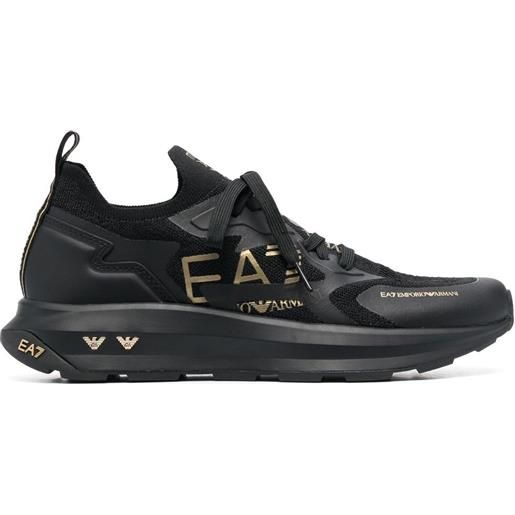Ea7 Emporio Armani sneakers alture con stampa - nero