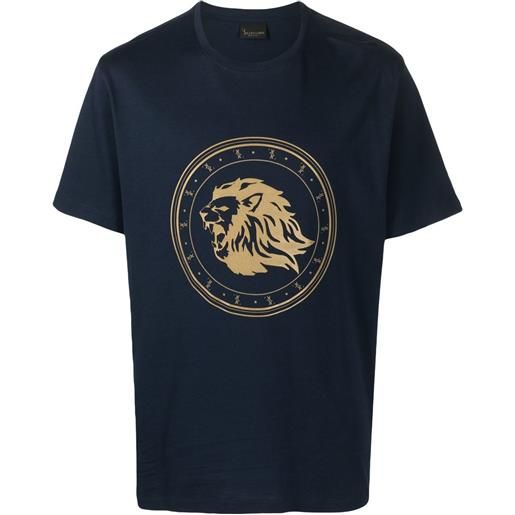 Billionaire t-shirt con logo - blu