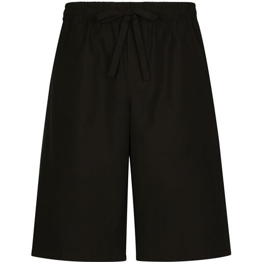 Dolce & Gabbana shorts sportivi con logo - nero
