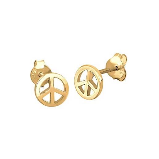 Elli orecchini donna orecchini simbolo della pace tendenza in argento sterling 925