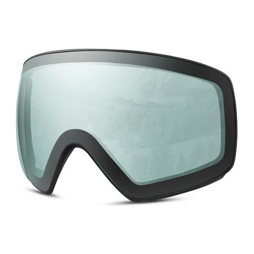 OutdoorMaster 210° ampio-angolo unisex maschera da sci da donna & uomo con lenti magnetiche intercambiabili, 100% protezione uv400/anti-fog occhiali da snowboard sci per portatori di occhiali