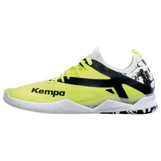 Kempa wing lite 2.0, scarpe da pallamano uomo, nero giallo, 40.5 eu