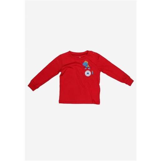Converse t-shirt manica lunga e pantalone bimbo rosso/blu (u90)