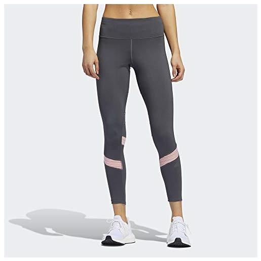 adidas how we do tight, collant donna, grisei/rosglo, xs