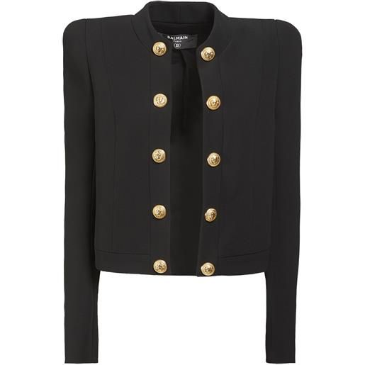 BALMAIN blazer in crepe di viscosa con bottoni