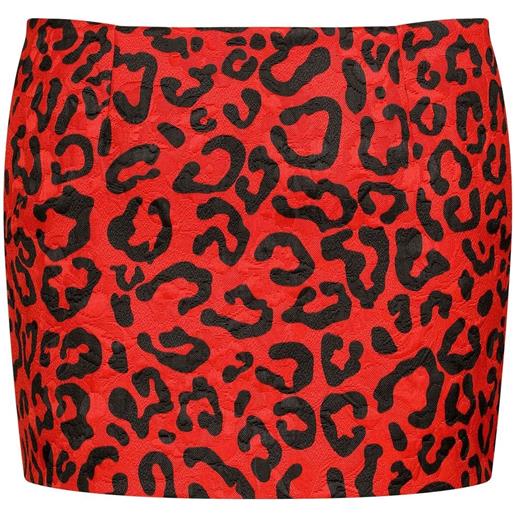 Dolce & Gabbana minigonna leopardata - rosso